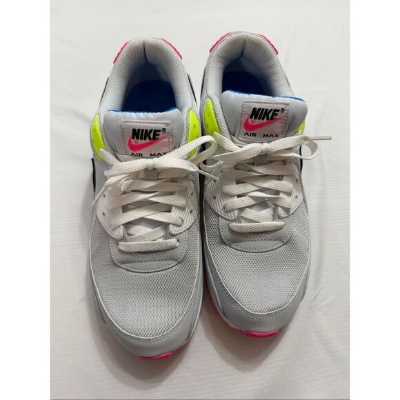 Nike Air Max 90 Platinum Grey Neon Pink Blast Volt Black DZ4398-001 Men\'s 11 main image 10